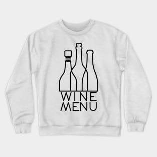 Wine Menu Crewneck Sweatshirt